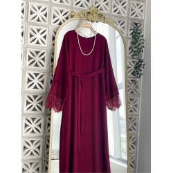 Elma Kaftan Dress ( Maroon) - Size 42 / Size 44